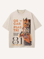 Oscar Piastri Print Round Neck T-shirt