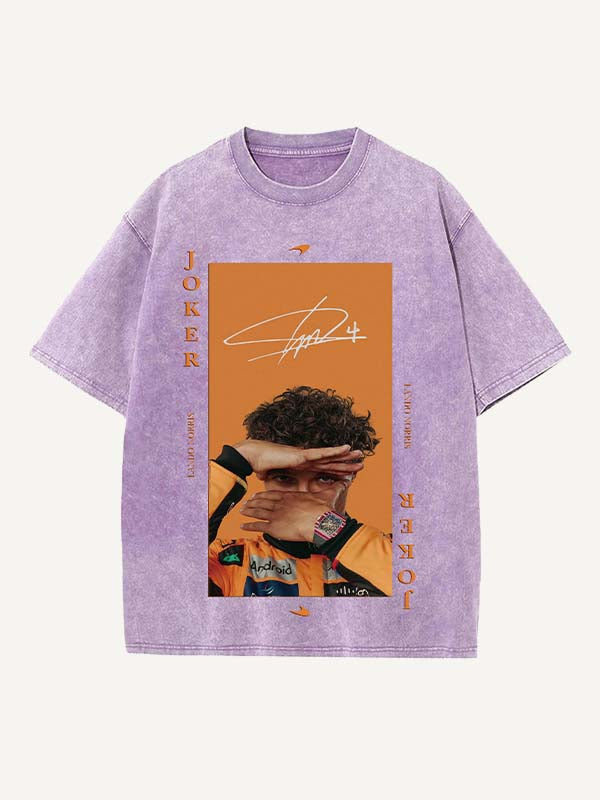 Lando Norris Print Round Neck T-shirt