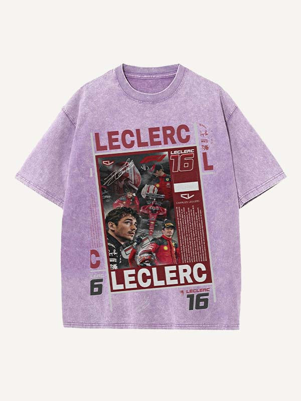 Charles Leclerc Print Round Neck T-shirt