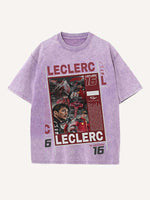 Charles Leclerc Print Round Neck T-shirt