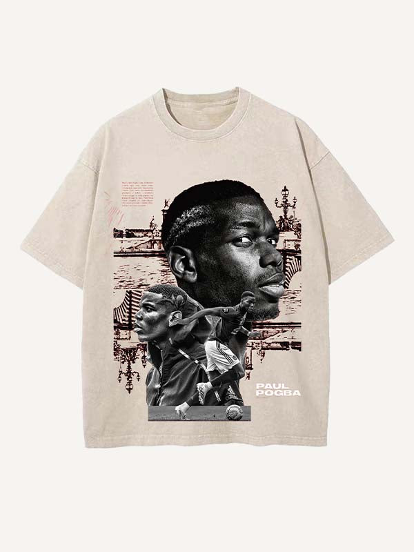 Paul Pogba Print Round Neck T-shirt