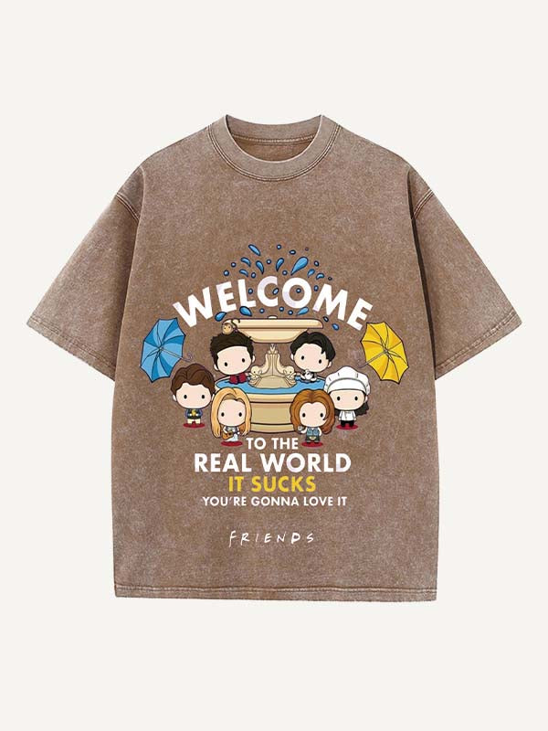 Friends Print Round Neck T-shirt