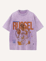 Russell Westbrook Print Round Neck T-shirt