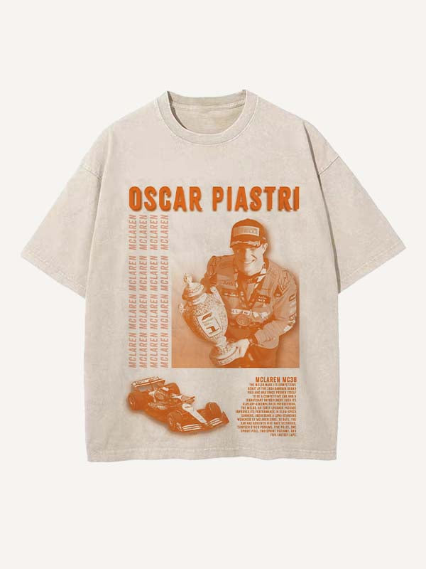 Oscar Piastri Print Round Neck T-shirt