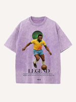 Pelé Print Round Neck T-shirt