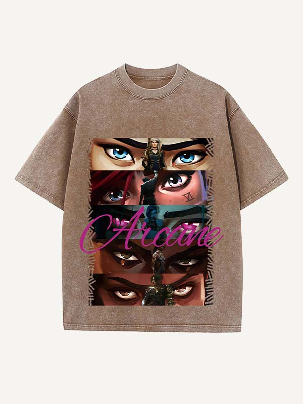 Arcane Print Round Neck T-shirt