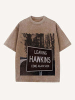 Stranger Things Print Round Neck T-shirt