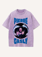 Pierre Gasly Print Round Neck T-shirt