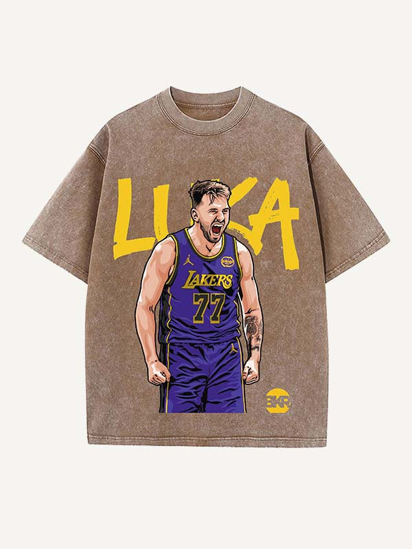 Luka Dončić Print Round Neck T-shirt