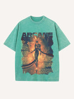 Arcane Print Round Neck T-shirt