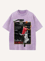 LeBron James Print Round Neck T-shirt