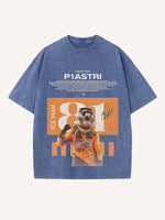 Oscar Piastri Print Round Neck T-shirt