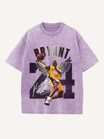 Kobe Bryant Print Round Neck T-shirt