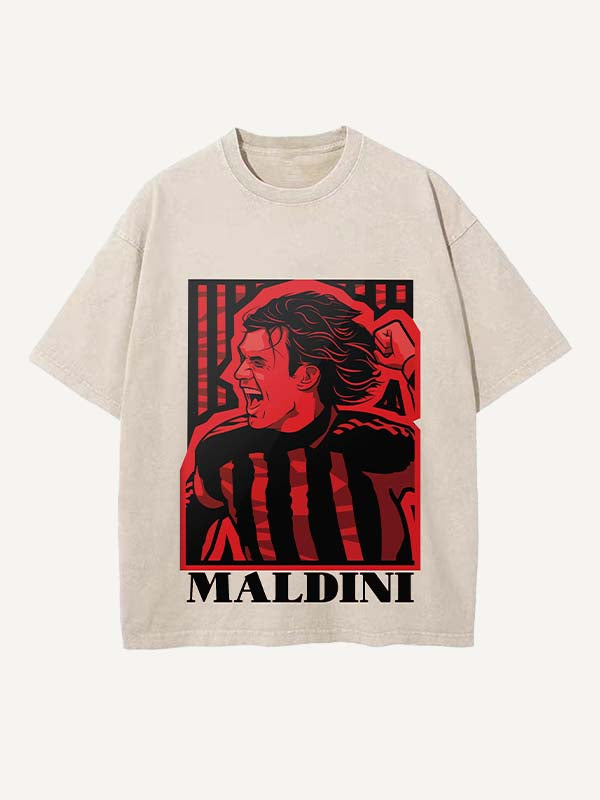 Paolo Maldini Print Round Neck T-shirt