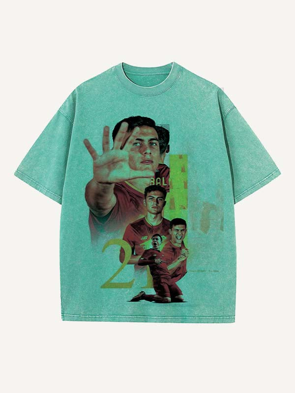 Paulo Dybala Print Round Neck T-shirt