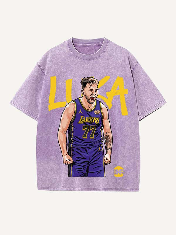 Luka Dončić Print Round Neck T-shirt