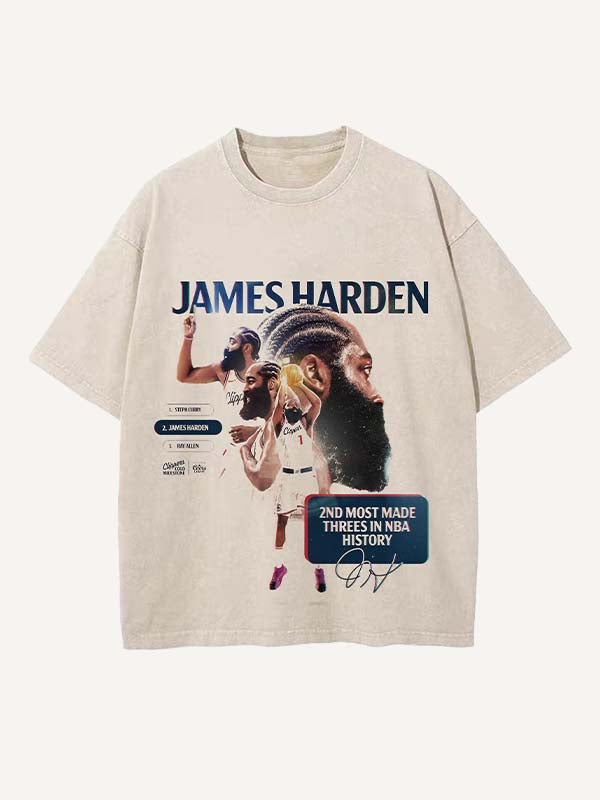 James Harden Print Round Neck T-shirt