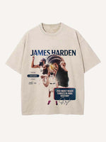 James Harden Print Round Neck T-shirt