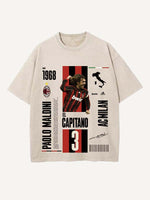 Paolo Maldini Print Round Neck T-shirt