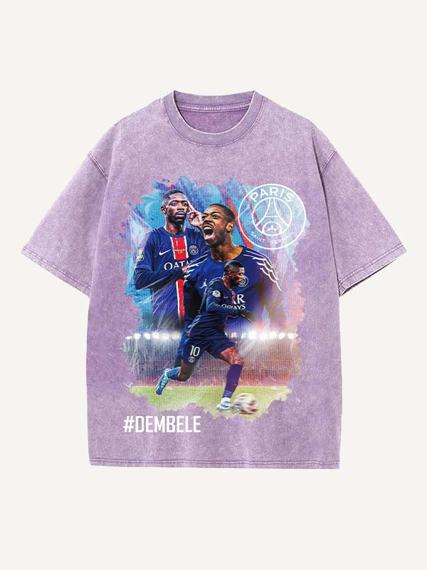 Ousmane Dembélé Print Round Neck T-shirt