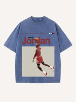 Michael Jordan Print Round Neck T-shirt
