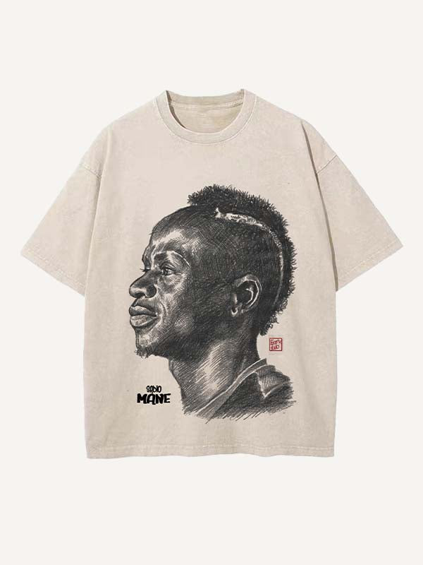 Sadio Mané Print Round Neck T-shirt