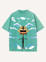 Soul Eater Print Round Neck T-shirt