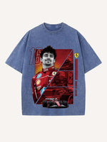 Charles Leclerc Print Round Neck T-shirt