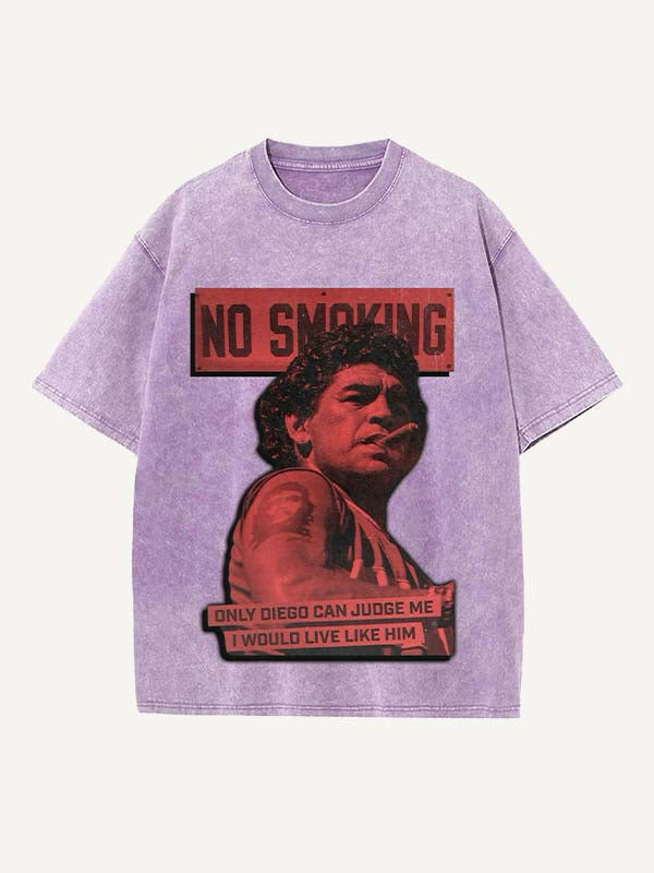 Diego Maradona Print Round Neck T-shirt