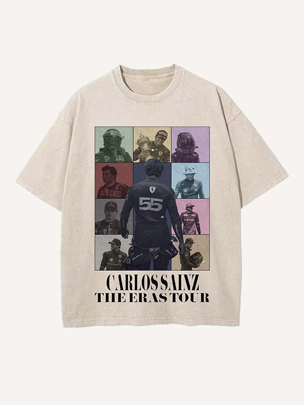 Carlos Sainz Print Round Neck T-shirt