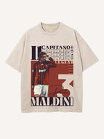 Paolo Maldini Print Round Neck T-shirt