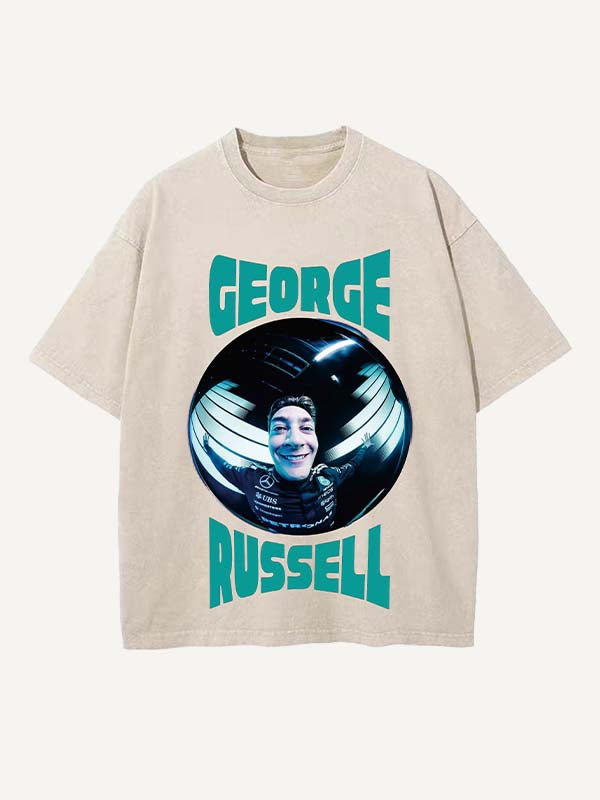 George Russell Print Round Neck T-shirt