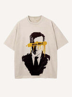 Sherlock Print Round Neck T-shirt
