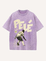 Pelé Print Round Neck T-shirt