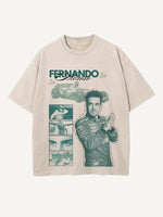 Fernando Alonso Print Round Neck T-shirt