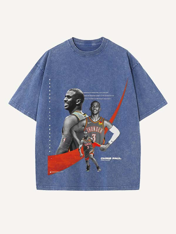 Chris Paul Print Round Neck T-shirt