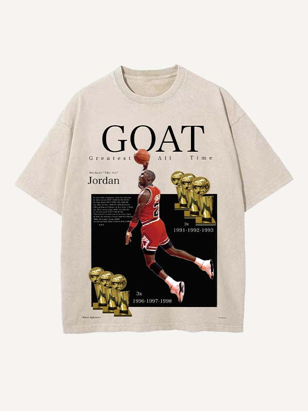 Michael Jordan Print Round Neck T-shirt