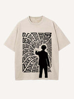 Sherlock Print Round Neck T-shirt