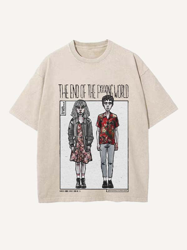 The End of the Fxxxing World Print Round Neck T-shirt