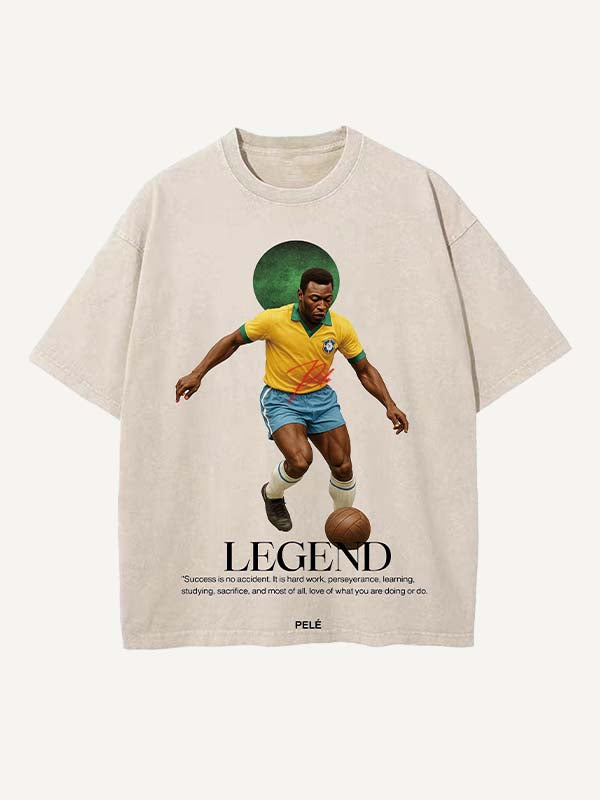 Pelé Print Round Neck T-shirt