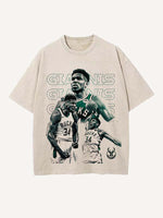 Giannis Antetokounmpo Print Round Neck T-shirt