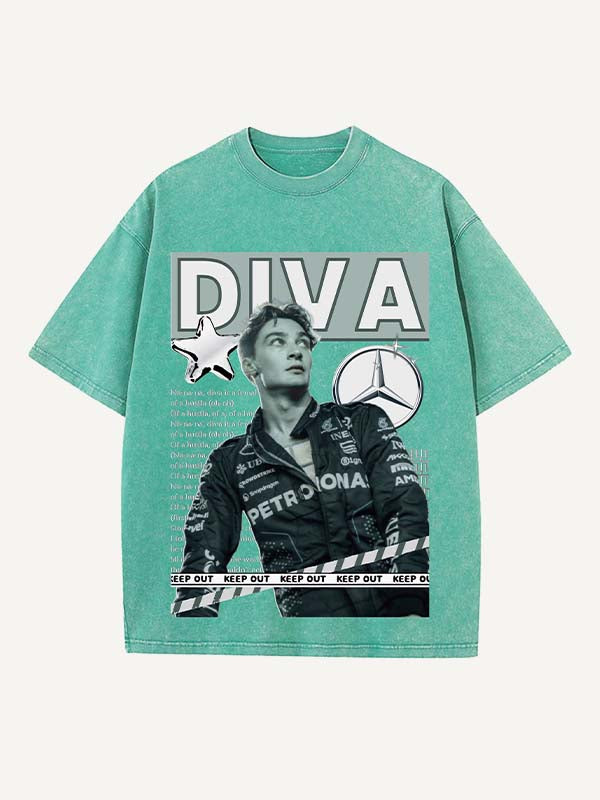 George Russell Print Round Neck T-shirt