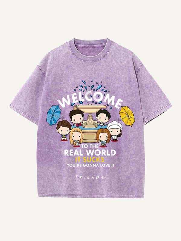 Friends Print Round Neck T-shirt