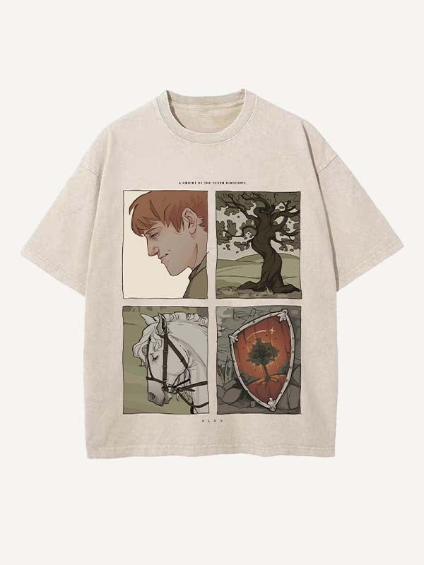 A Knight of the Seven Kingdoms Print Round Neck T-shirt