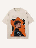 Lando Norris Print Round Neck T-shirt