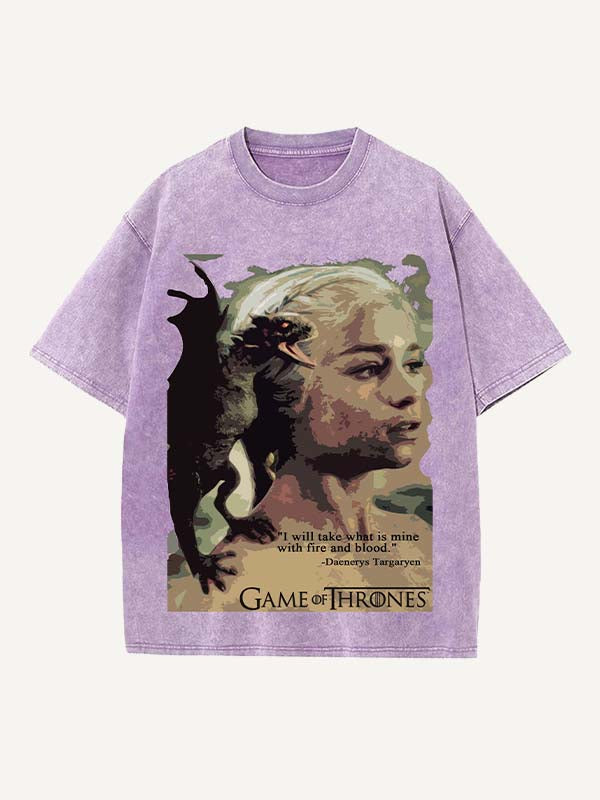 Game of Thrones Print Round Neck T-shirt