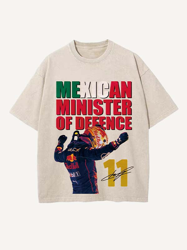 Sergio Perez Print Round Neck T-shirt