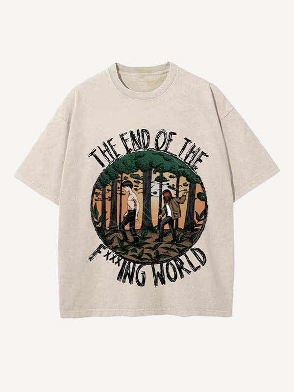 The End of the Fxxxing World Print Round Neck T-shirt