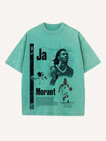 Ja Morant Print Round Neck T-shirt