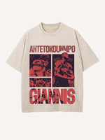Giannis Antetokounmpo Print Round Neck T-shirt